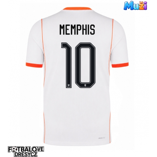 Nizozemsko Memphis Depay #10 Venkovní Dres MS 2026 Krátký Rukáv Nizozemsko Memphis Depay #10 Venkovní Dres MS 2026 Krátký Rukáv